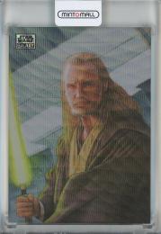 2026 TOPPS CHROME STAR WARS GALAXY Qui-Gon Jinn Galactic Anthology Original Art Wave Refractor #GA-2【31/99】