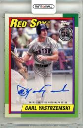 2025 Topps Series 2 Carl Yastrzemski #90AU-CY 1990 Topps Baseball Autograph Card Red Sox