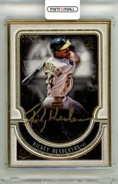 2018 Topps Museum Collection Rickey Henderson #MFA-RHE Museum Framed Autograph Gold Frame Parallel【03/10】 Athletics