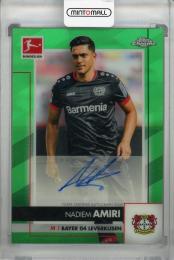 2020-21 Topps Chrome Bundesliga Bayer 04 Leverkusen Nadiem Amiri Chrome Autographs Green(パラレル版) 79/99