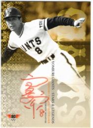 フロンティア 2014 読売ジャイアンツ STARS & LEGENDS  高田繁 オレンジインク版 直筆サインカード 03/20