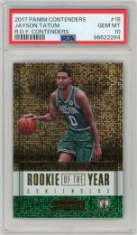 2017-18 Panini Contenders Jayson Tatum Rookie of the Year Contenders RC #18【PSA 10 GEM MT】