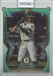 2023 Bowman Draft Jacob Wilson Base Chrome Aqua Wave #BDC-121【039/125】 Oakland Athletics