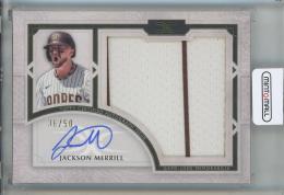 2025 Topps Definitive Collection Jackson Merrill Base Auto Relic #ARC-JM【36/50】 San Diego Padres