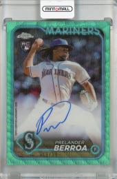 2024 Topps Chrome Prelander Berroa Rookie Autographs Aqua Wave Refractors #RA-PB RC【119/199】 Seattle Mariners