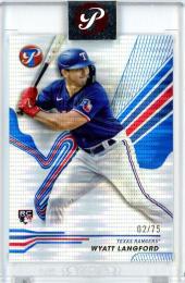 2024 Topps Pristine Wyatt Langford Pristine Blue #236 RC【02/75】 Texas Rangers