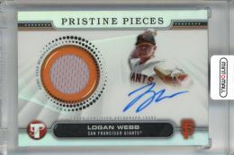 2024 Topps Pristine Logan Webb Pristine Pieces Autograph Relics #PPAR-LW ※初期傷あり San Francisco Giants