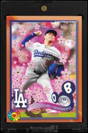 2025 Topps Takashi Murakami MLB World Tour Tokyo Series #11 Yoshinobu Yamamoto Orange Foil【20/25】 (MSV#2543)