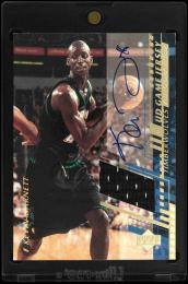 2000-01 Upper Deck #KG-H Kevin Garnett Game Jersey Autograph (MSV#2832)