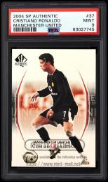 2004 SP Authentic Manchester United #37 Cristiano Ronaldo RC【PSA MINT 9】