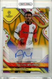 2024-25 Topps Finest Uefa Club Competitions Antoni Milambo #BA-AM Base Autograph Gold Wave Parallel【50/50】《ラストナンバー》 Feyendoro