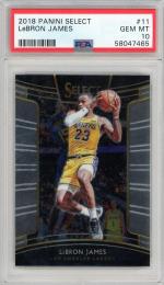 2018 PANINI SELECT Lebron James #11【PSA10】 Los Angeles Lakers