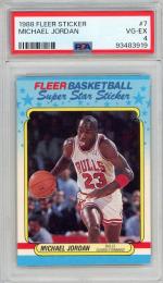 1988 FLEER STICKER Michael Jordan #7【PSA4】 Chicago Bulls