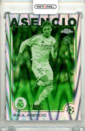 2024-25 Topps Chrome UEFA Club Competitions Raul Asencio #186 Base Night Vision RayWave  Parallel【010/225】 Real Madrid C.F.