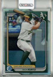 2024 Topps Bowman Chrome Nick Kurtz 1st Bowman Chrome Refractor #BDC-56 Oakland Athletics