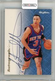 1996-97 SkyBox Premium John Starks Autographics Blue #80【Print Run: 100】 New York Knicks