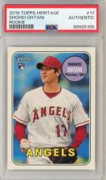 2018 TOPPS HERITAGE Shohei Ohtani RC #17【PSA】 Los Angeles Angels