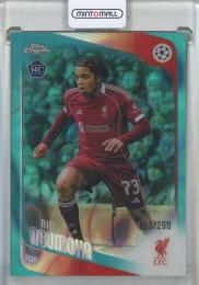2025-26 Topps chrome UCC Rio Ngumoha Aqua Lave Refractor【293/299】 Liverpool FC