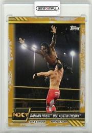 2021 Topps WWE NXT Wrestling  Damian Priest def. Austin Theory Base Gold 05/10