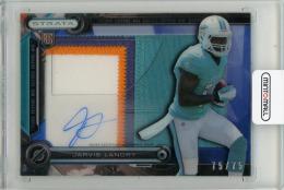 2014 TOPPS Strata Clear Cut Jarvis Landry Rookie Relic Autographs Sapphire #CCARJL【Last No. 75/75】 Miami Dolphins