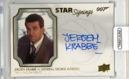 2021 UPPER DECK James Bond Villains and Henchmen Jeroen Krabbe Star Signings #SSJK THE LIVING DAYLIGHTS