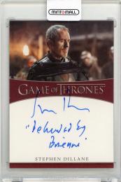 2021 RITTENHOUSE Game of Thrones Iron Anniversary Series Two Stephen Dillane as Stannis Baratheon Inscriptions #NNO "Beheaded by Brienne"