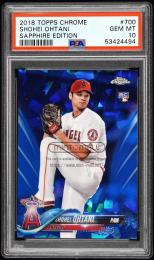 2018 Topps Chrome Sapphire Edition #700 Shohei Ohtani 【PSA GEM MT 10】 Los Angeles Angels