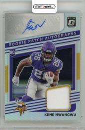 2021 PANINI Donruss Optic Kene Nwangwu Rookie Patch Autographs #33 Minnesota Vikings