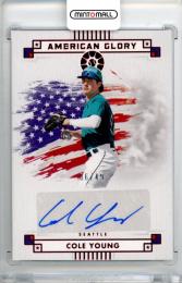 2024 Panini Boys Of Summer Cole Young #AGS-CY American Glory Signature Red Parallel【06/49】 Mariners