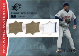 2008 UPPER DECK SPX  Francisco Liriano Game Used Memorabilia 57/99