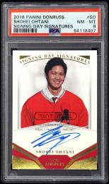 2018 Panini Donruss #SO Shohei Ohtani Signing Day Signatures【06/50】【PSA NM-MT 8】 Los Angeles Angels