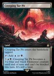 【WHO】【ENG】【サージ・Foil】《忍び寄るタール坑/Creeping Tar Pit》 拡張アート版