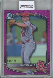 2025 Bowman Draft JJ Wetherholt Fuchsia Reptilian Refractor #BDC-145【049/199】 St. Louis Cardinals