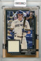 2021 Topps Museum Collection Milwaukee Brewers Christian Yelich Meaningful Materials Relics 49/50