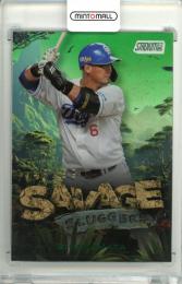 2025 TOPPS NPB STADIUM CLUB 中田翔 #SSL-15 SAVAGE SLUGGERS Green Parallel【49/99】 中日