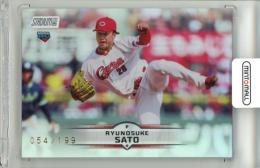 2025 TOPPS NPB STADIUM CLUB 佐藤柳之介 #184 Base Foil Parallel【054/199】 広島