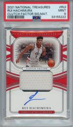 2021-22 National Treasures Basketball Rui Hachimura Clutch Factor Signatures/#CF-RUI【28/49】【PSA9】 Washington Wizards