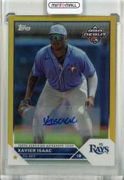 2023 Topps Pro Debut Xavier Isaac Autographs Gold Foil【08/50】 Tampa Bay Rays