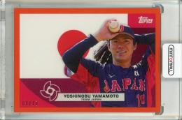 2023 Topps World Baseball Classic Global Stars Yoshinobu Yamamoto Flags of a Nation Orange【03/10】 Team Japan