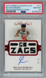 2019 Panini Flawless Collegiate Basketball Rui Hachimura Flawless Rookie Team Slogan Signatures Die Cut/Ruby/#111【3/20】【PSA10】 Washington Wizards