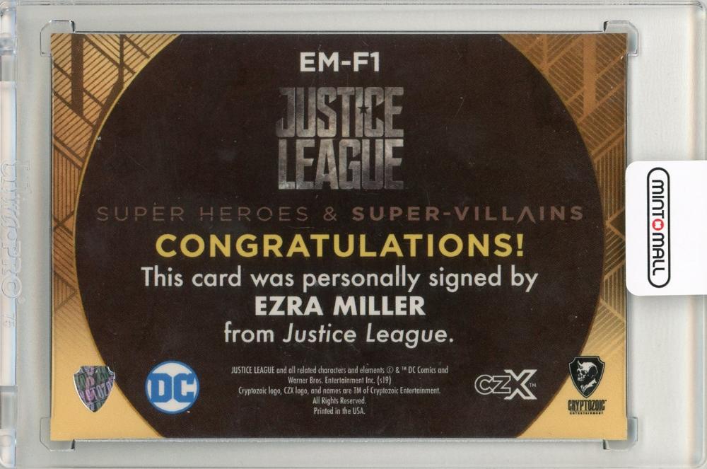 ミントモール / MINT 名古屋店 / 2019 Cryptozoic CZX Super Heroes & Super-Villains The  Flash(Ezra Miller) 直筆サインカード【02/50】