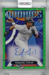 2023 Topps Finest Ezequiel Tovar Rookies Design Variation Autographs Green Wave #RDA-ET RC【53/99】 Colorado Rockies