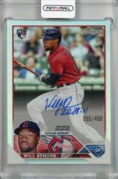 2023 Topps Chrome Will Benson Rookie Autographs Refractor #RA-WB RC ※初期傷あり【095/499】 Cleveland Guardians