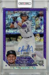 2023 Topps Chrome Ezequiel Tovar Rookie Autographs Purple Speckle #RA-ET RC 【262/299】 Colorado Rockies