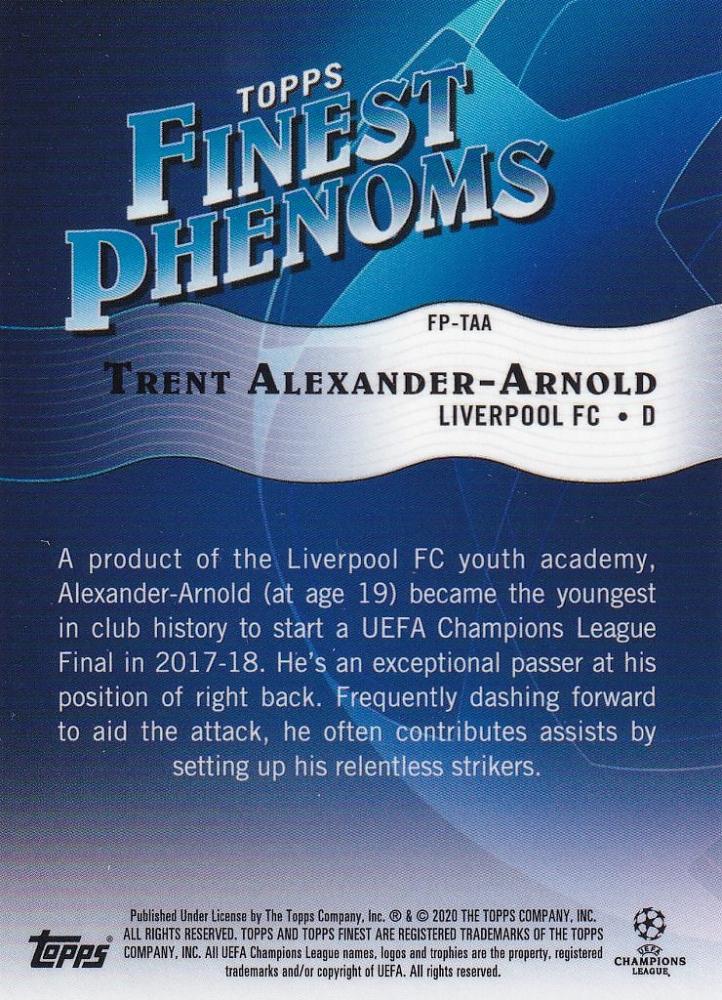 ミントモール / MINT 浦和店 / 2019-20 Topps Finest UEFA Champions League Soccer  Liverpool FC Trent Alexander-Arnold Finest Phenoms