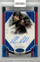 2024 Topps Tier One Corbin Carroll #ASA-CC Advanced Stats Stars Autograph Blue Foil Parallel【20/49】 Diamondbacks