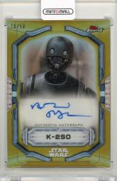 2022 Topps Finest Star Wars Alan Tudyk (K-2SO) Authentic Autograph【18/50】