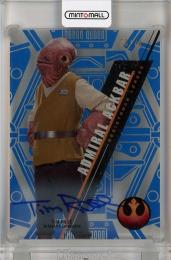 2016 Topps Star Wars High Tek  Tim Rose / Admiral Ackbar Autographs Blue Rainbow #63 75/75