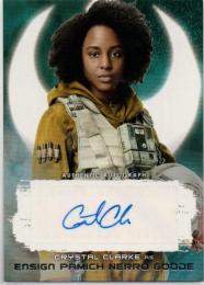 2018 TOPPS Star Wars The Last Jedi Series 2	Silver Parallel Autograph	Crystal Clarke (Ensign Pamich Nerro Goode)	【24/25】