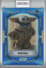 2022 Topps Finest Star Wars  Grogu Blue Refractor 074/150